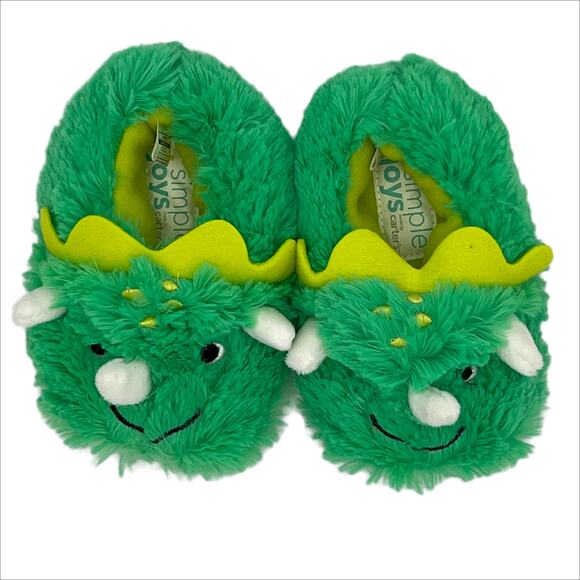 Simple Joys by Carter Jarrell Fuzzy Slipper in Green Size S(5-6) - Picture 1 of 11